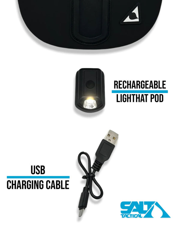 RECHARGEABLE LIGHTHAT POD WITH USB CHARGING CABLE (LIGHTHAT NOT INCLUDED)